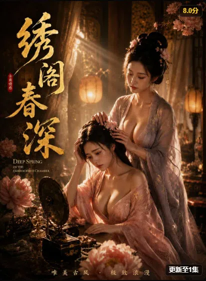 橙果短剧《绣阁春深》古风甜宠海报，更至44集，2026-05-20上线